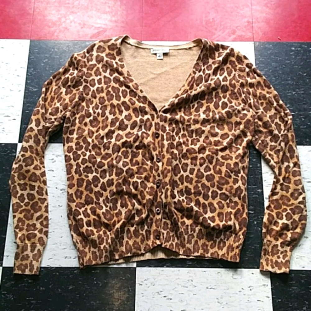 Leopard print cardigan